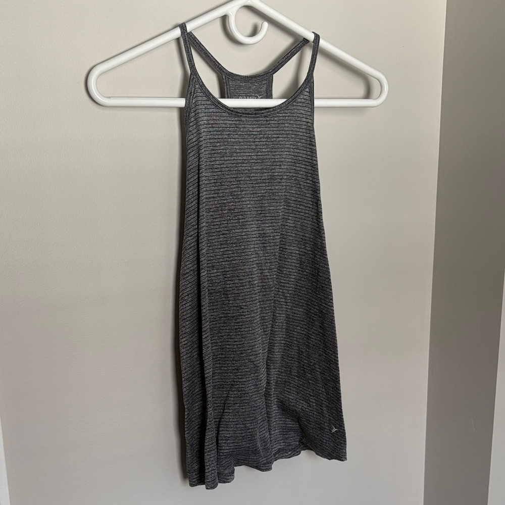 Old Navy Women's Charcoal Striped Tank Top